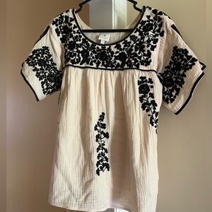 J. Marie embroidered blouse